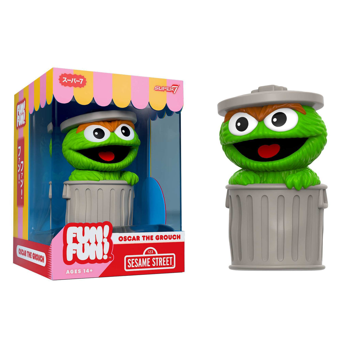 Figurine Oscar The Grouch Rue Sésame ReAction Super7 Neuve Sous Blister