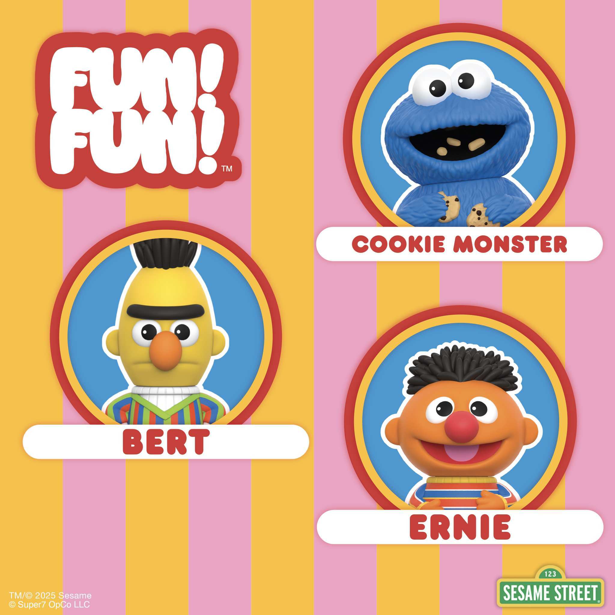 Sesame Street FUN! FUN! Wave 2 - Bert, Ernie & Cookie Monster