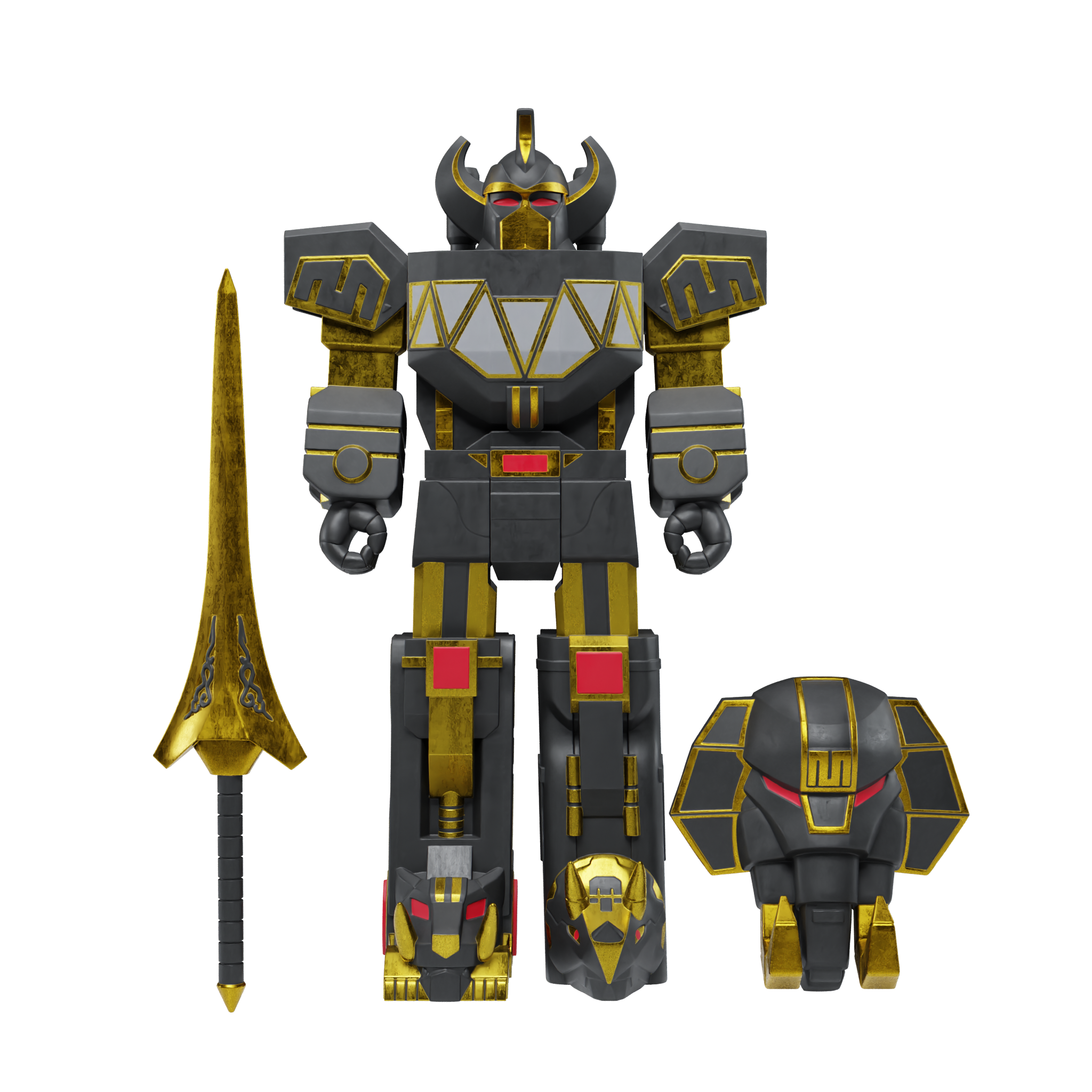 Mighty Morphin Power Rangers ReAction - Megazord (Black & Gold)