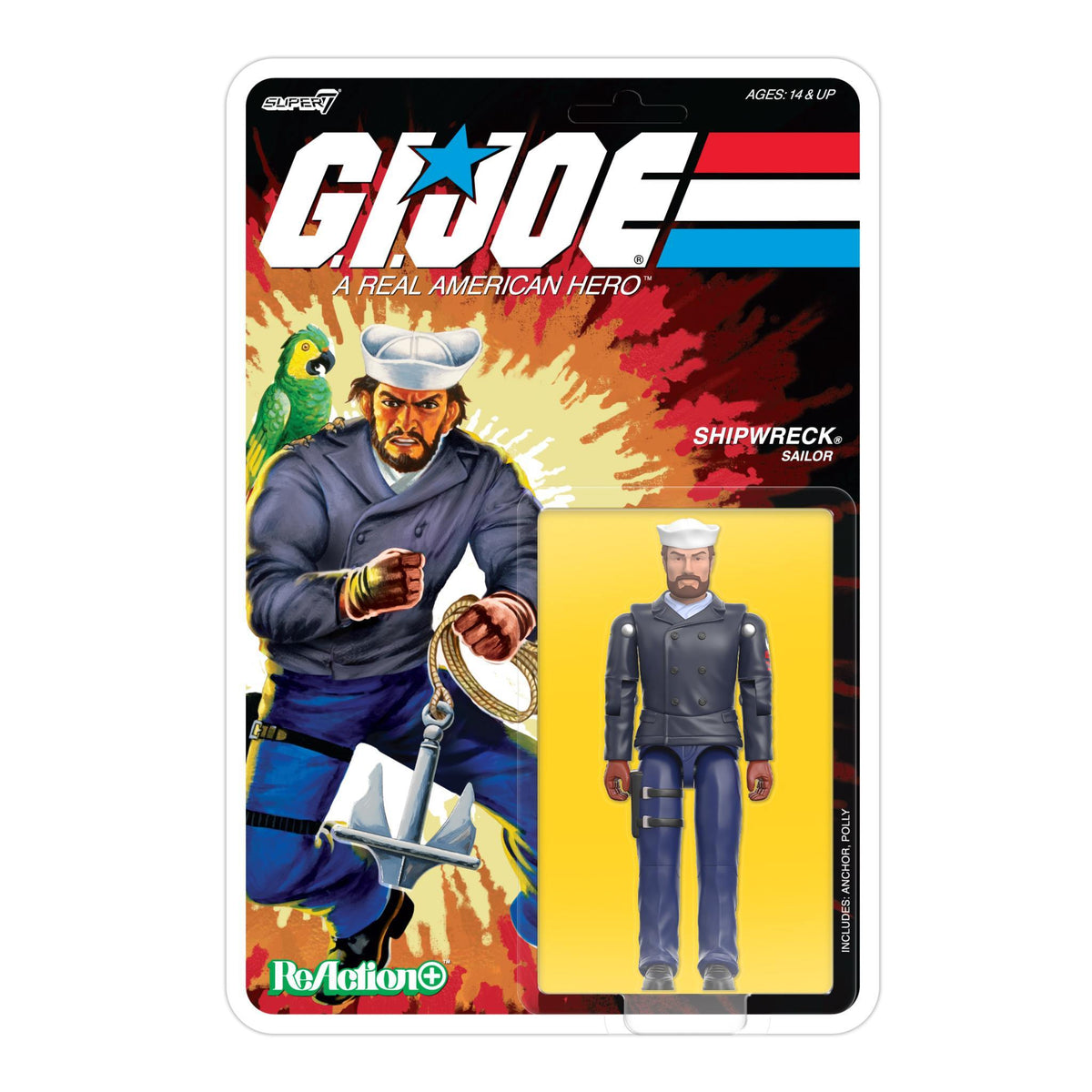 G I Joe ReAction+ Wave 10 packaging art featuring Flint Shipwreck Baroness Arctic and Snake Armor figures