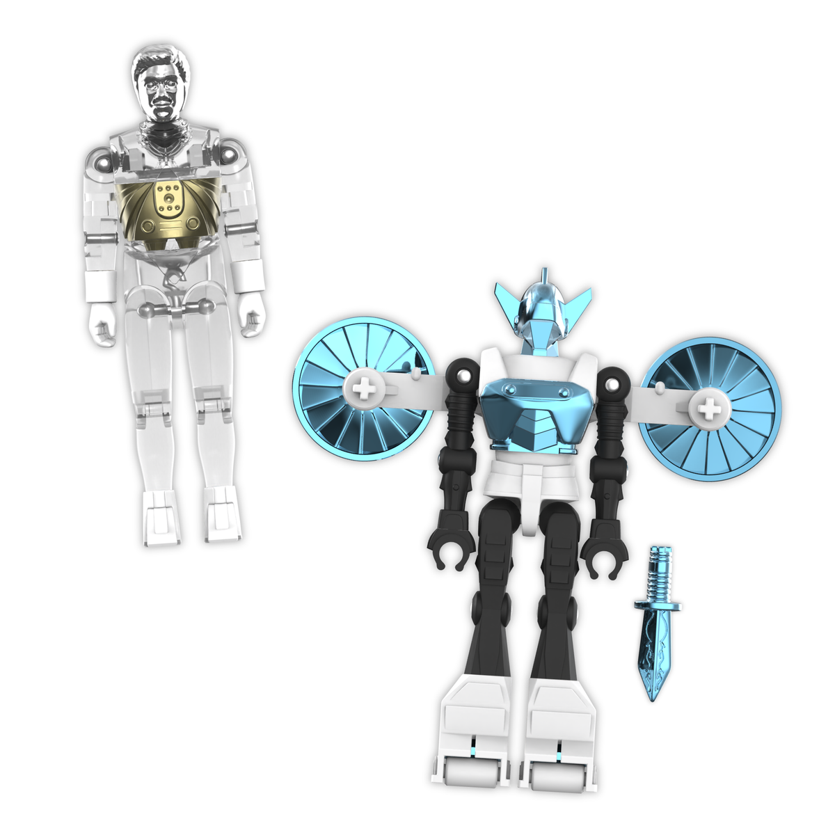 Micronauts ReAction+ Wave 06 - Acroyear & Time Traveler (Clear)