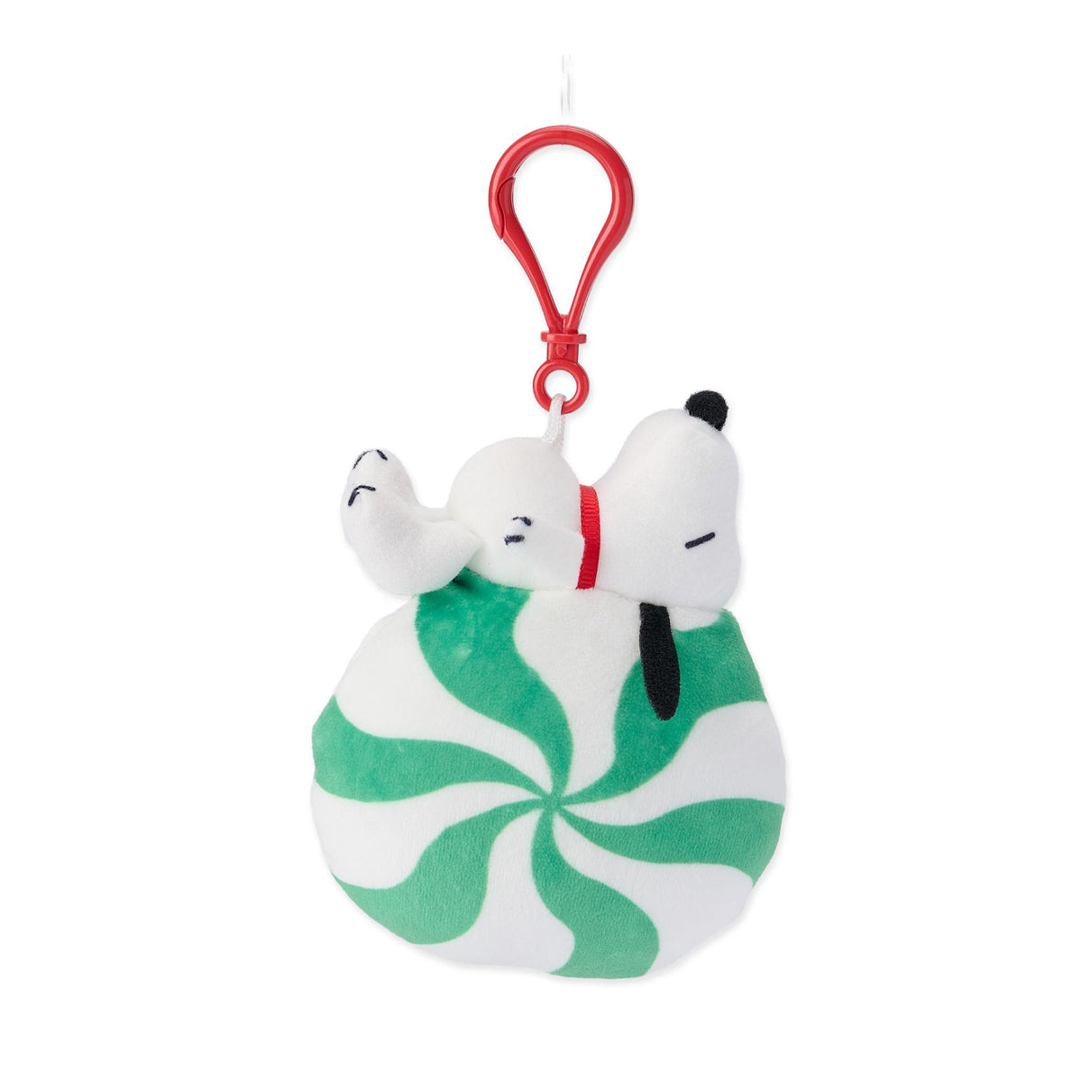 Snoopy on green mint plush keychain