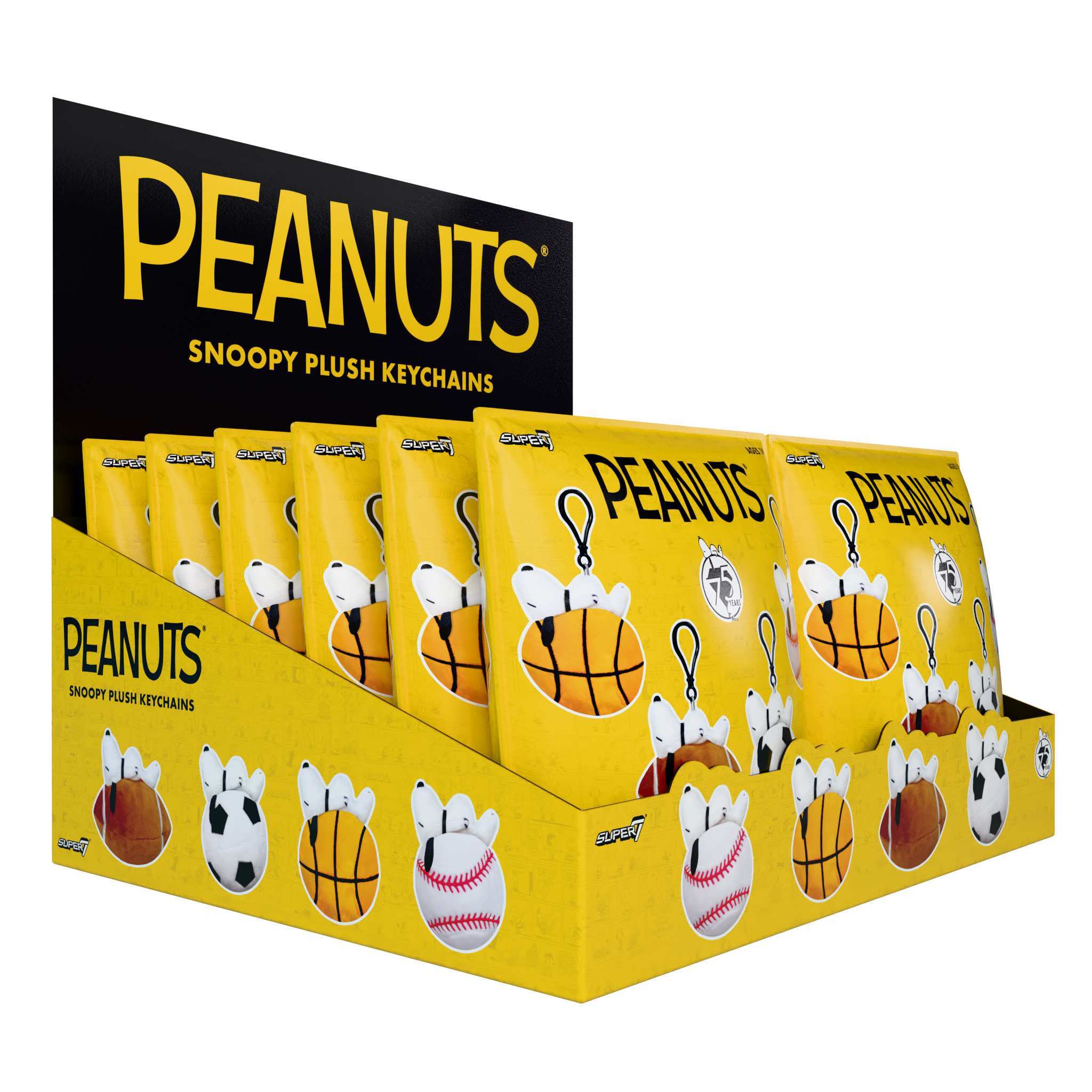 Peanuts Super Duper Plush Keychain Blind Bags Wave 01A - Blind Bag Flat