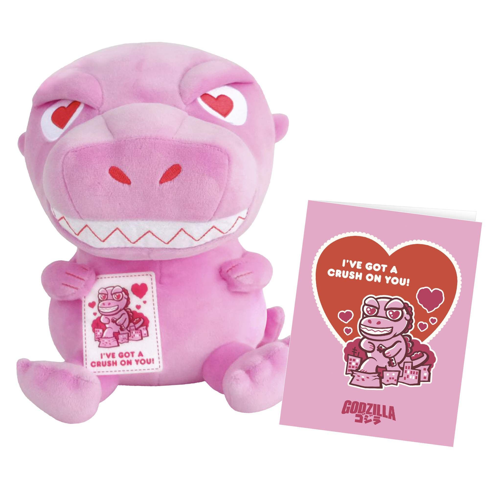 Toho Super Duper Plush Wave 04 (Valentine Pink) - Godzilla '89 with Greeting Card (Valentine Pink)