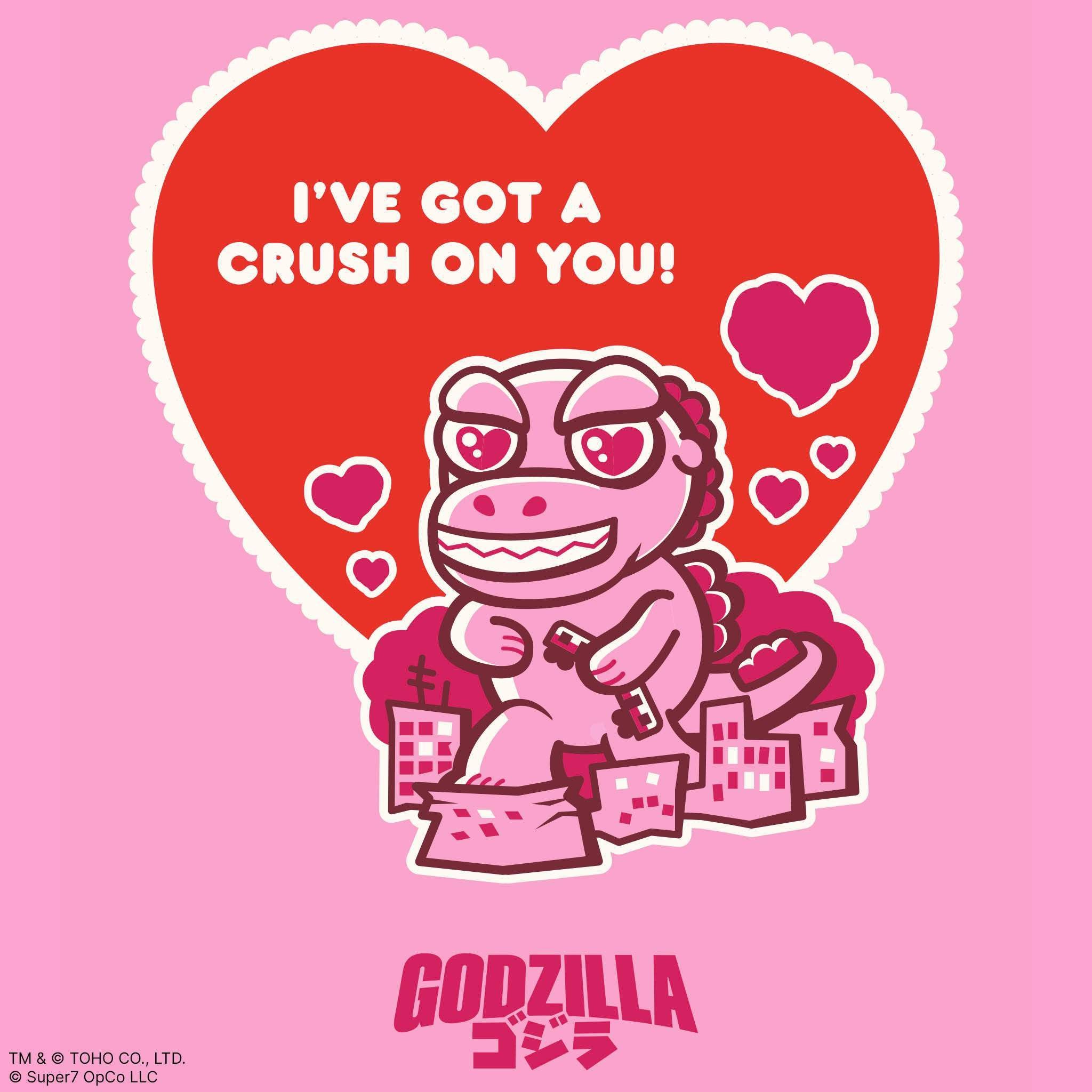 Toho Super Duper Plush Wave 04 (Valentine Pink) - Godzilla '89 with Greeting Card (Valentine Pink)