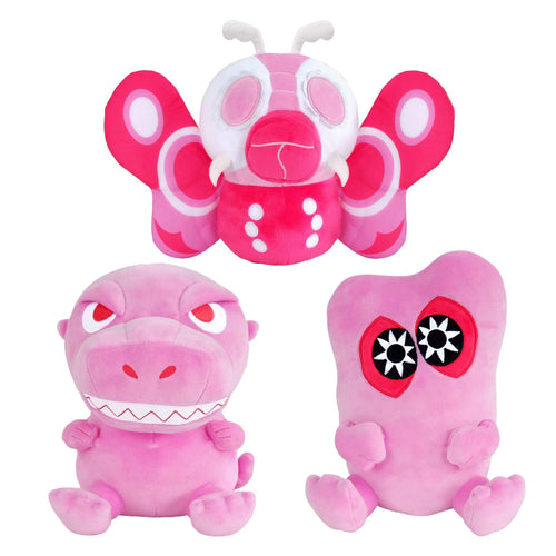Toho Super Duper Plush Wave 04 - Godzilla '89, Mothra '64  & Hedorah (Pink)