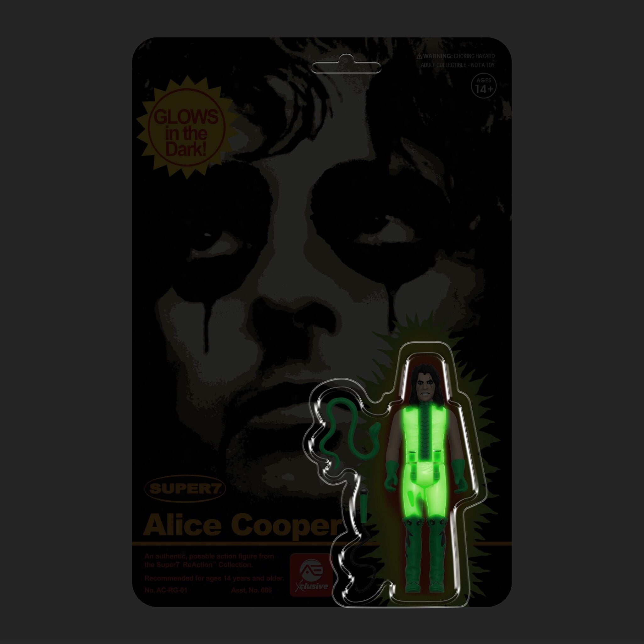 Alice Cooper ReAction Figure - Alice Cooper (Glow)