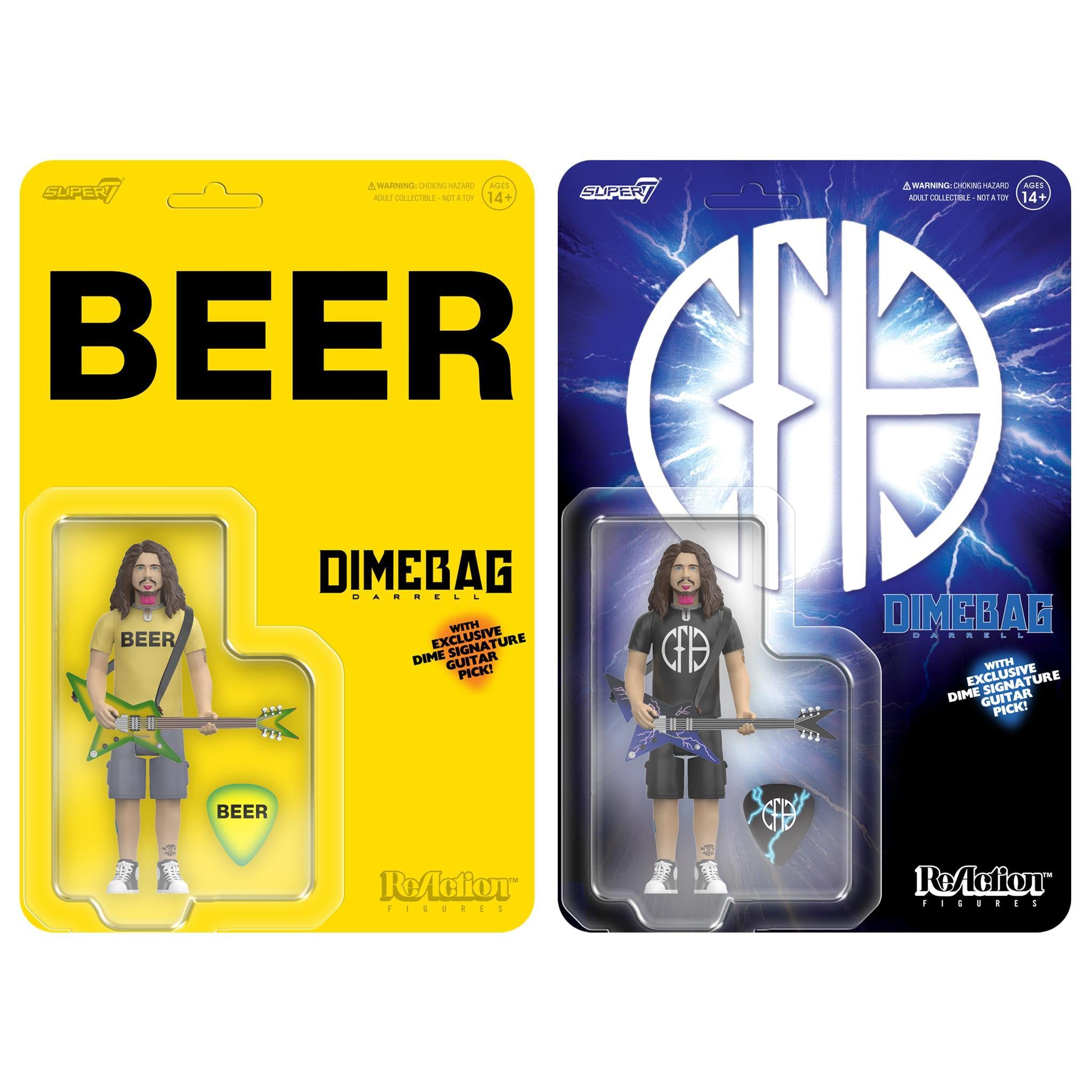 Dimebag Darrell BEER Shirt ReAction Figure Wave 2