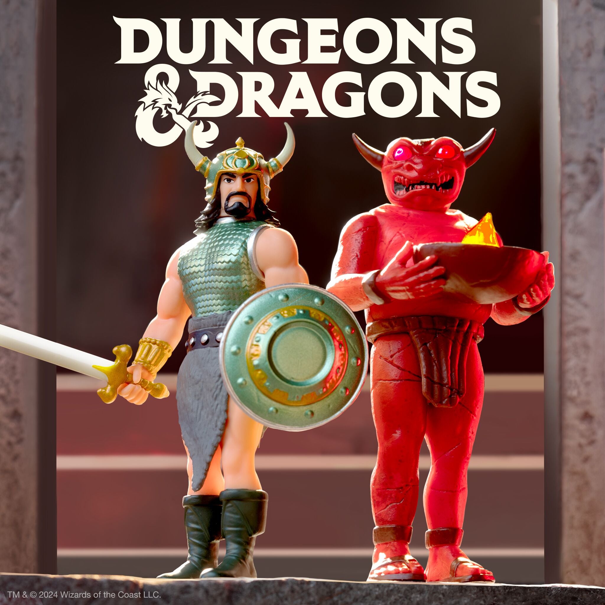 Dungeons and Dragons ReAction Figures Wave 03 - Formidable Fighter & Sacred Statue (Player's Handbook)
