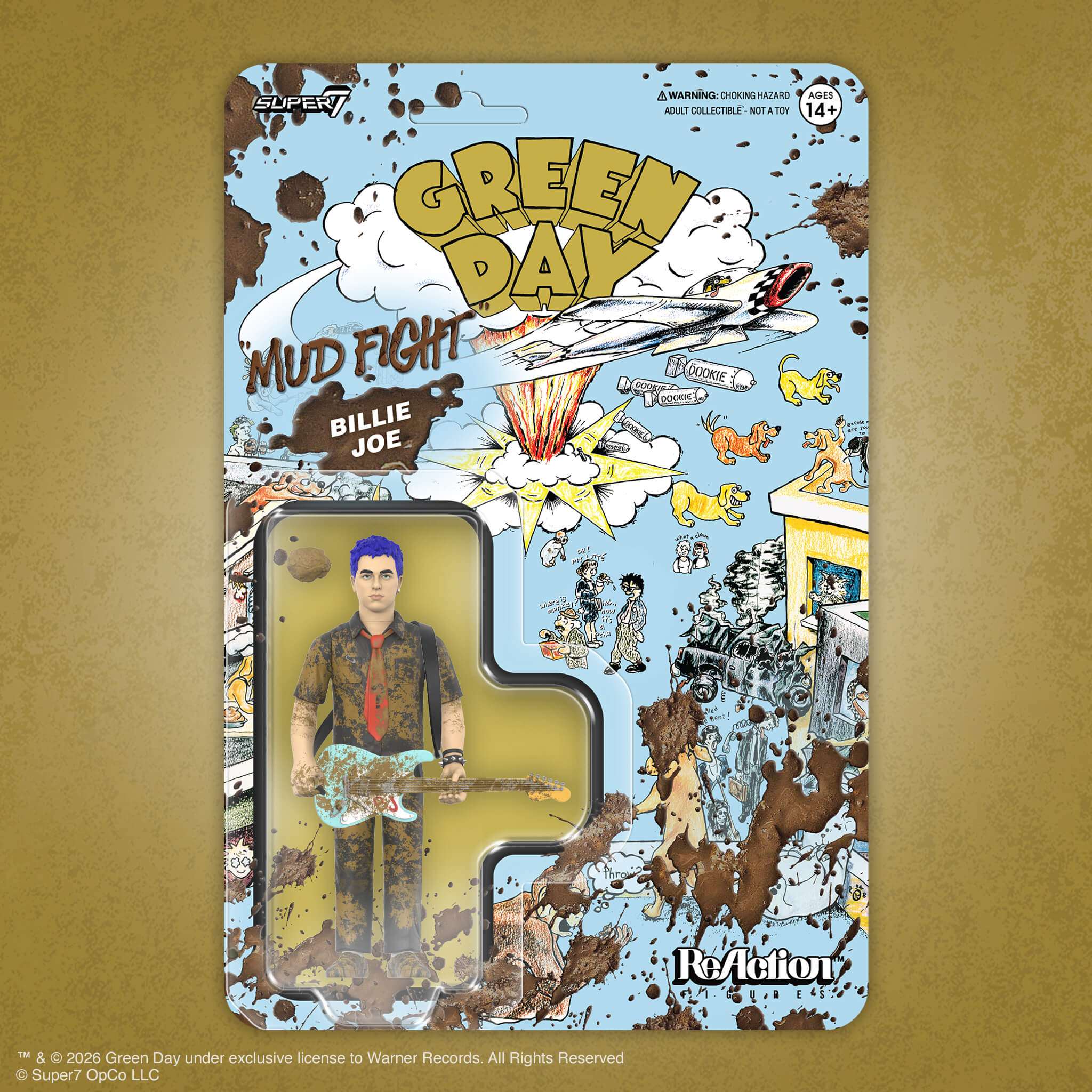 GREEN DAY ReAction Figures Wave 01 (Mud Fight) - Billie Joe Armstrong