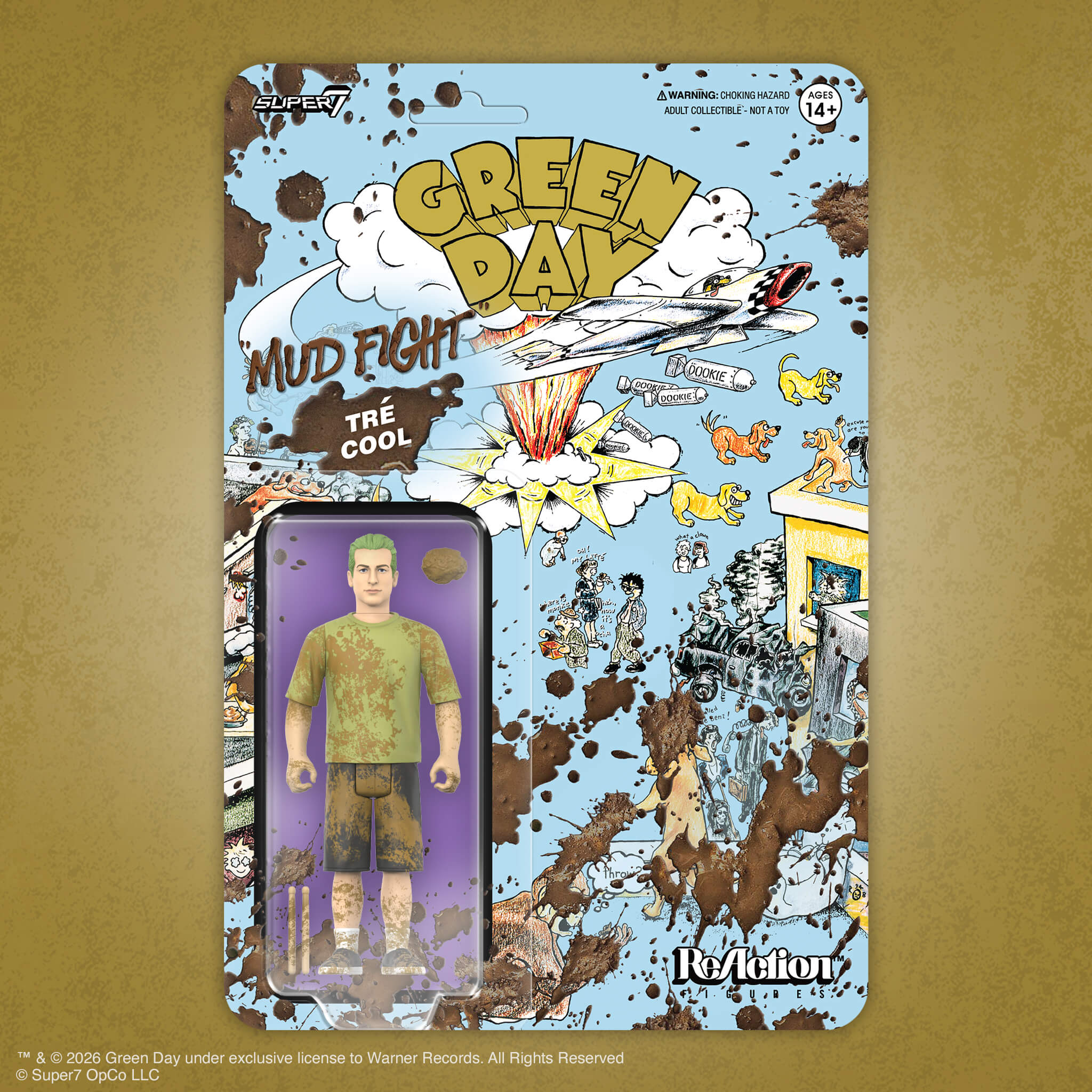 GREEN DAY ReAction Figures Wave 01 (Mud Fight) - Tré Cool