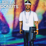 J Dilla ReAction Figure Wave 2 (Donuts - Album Cover) with a chain and a sampler