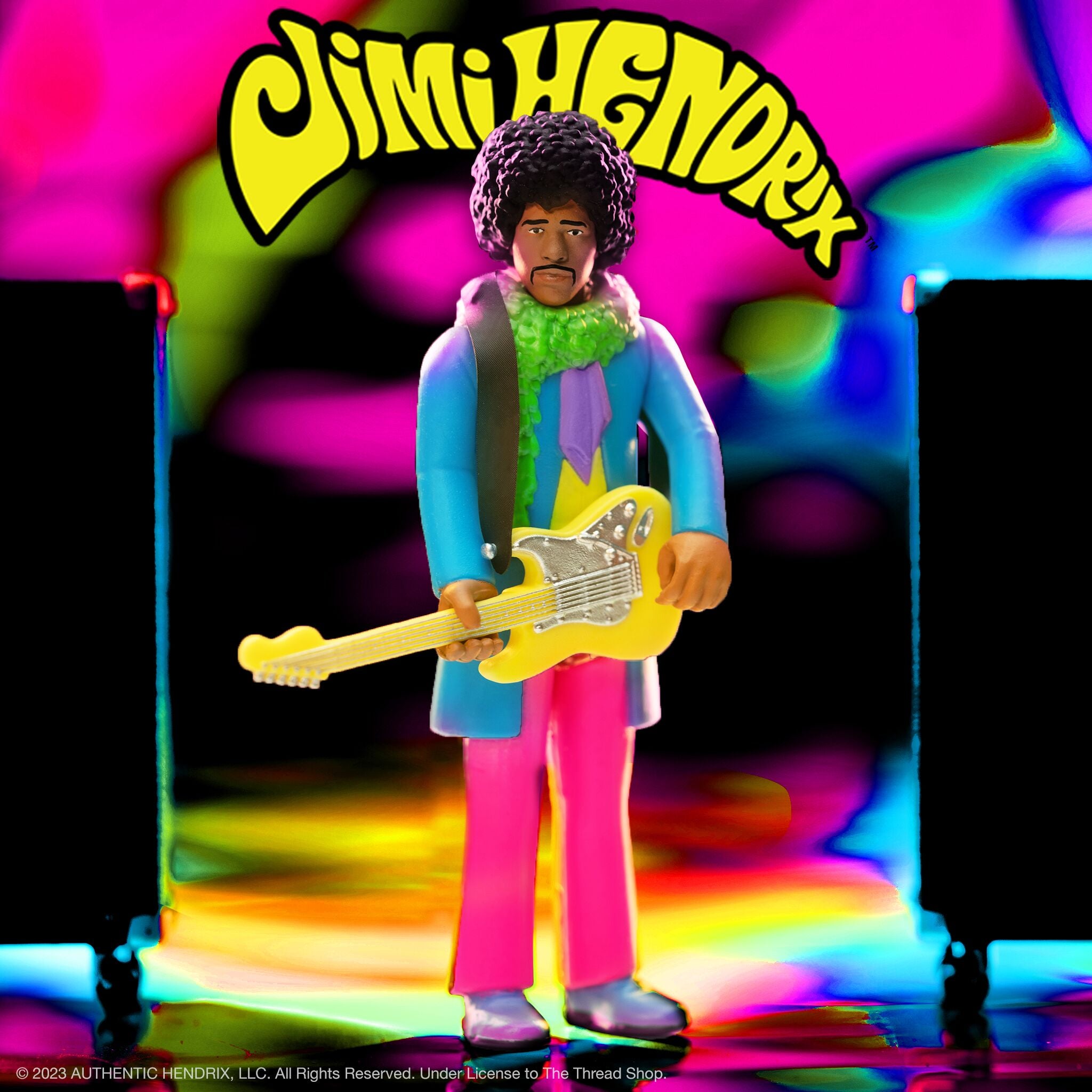 Jimi Hendrix ReAction Figures - Jimi Hendrix Blacklight (Are You Experienced)