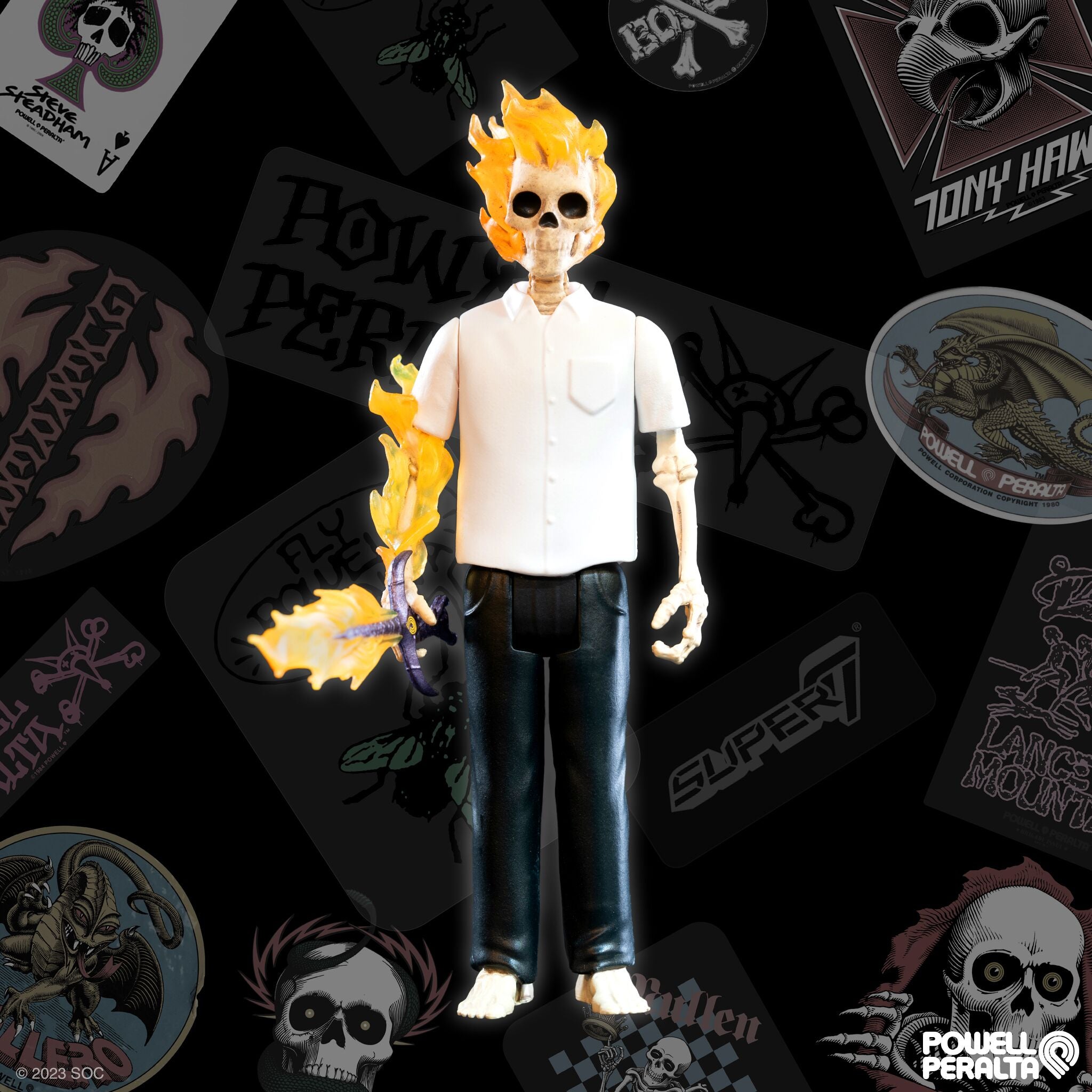 Powell-Peralta ReAction Figure Wave 3 - Tommy Guerrero Flaming Dagger (SF Downhill)