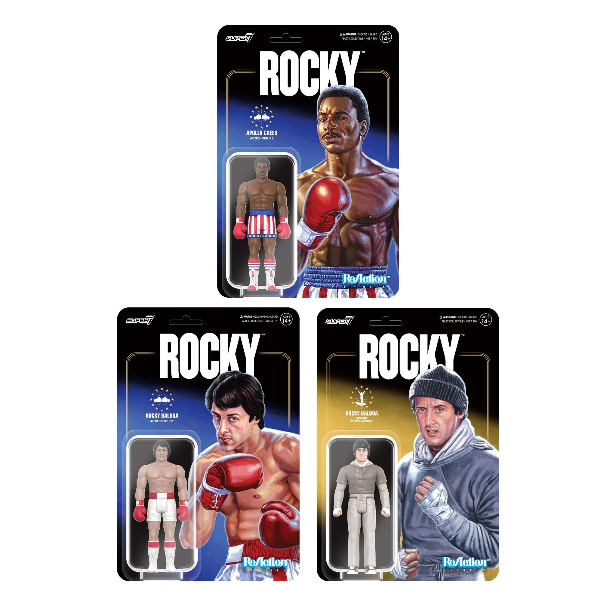 Rocky ReAction Figures Wave 2 - Set of 3