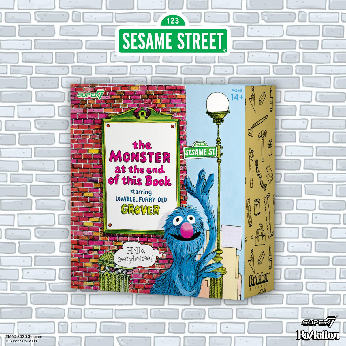 Sesame Street ReAction Figures - Grover (Monster At The End of This Book)