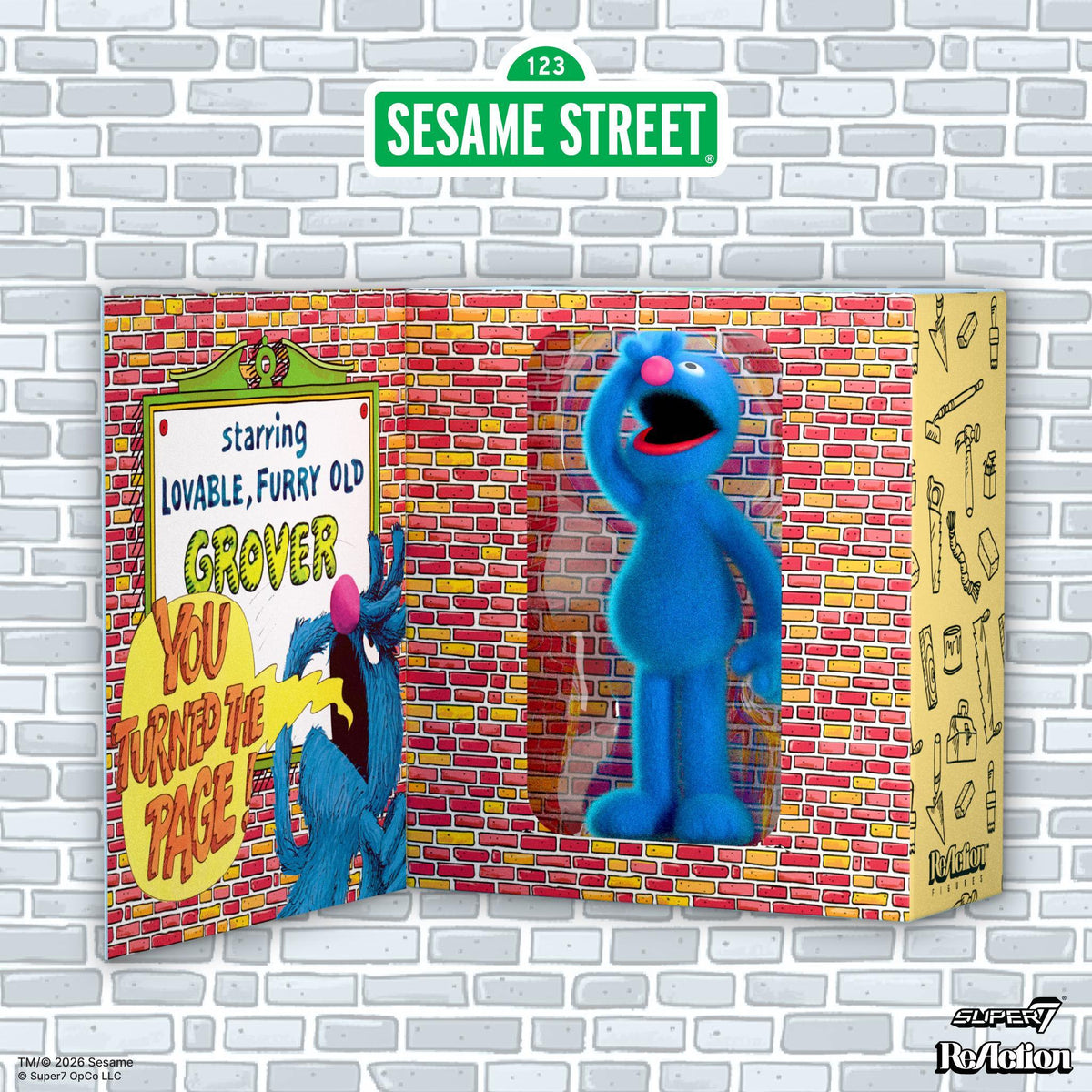 Sesame Street ReAction Figures - Grover (Monster At The End of This Book)