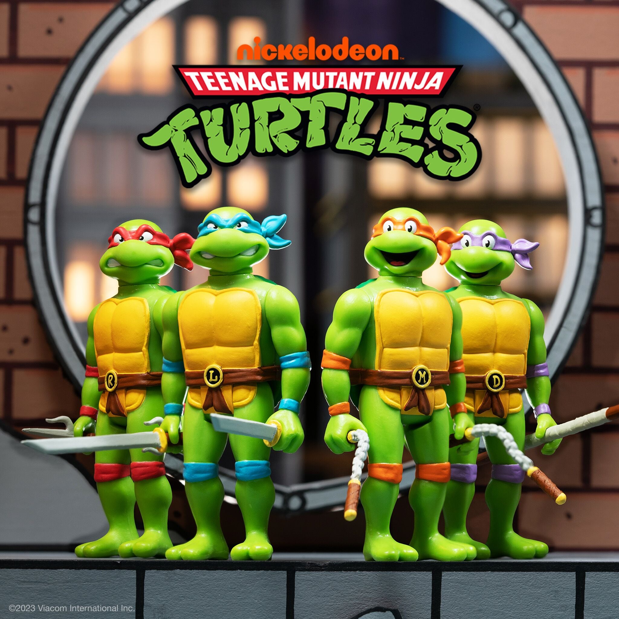 Teenage Mutant Ninja Turtles ReAction Wave 7 - Donatello, Leonardo, Michelangelo & Raphael (Toon)