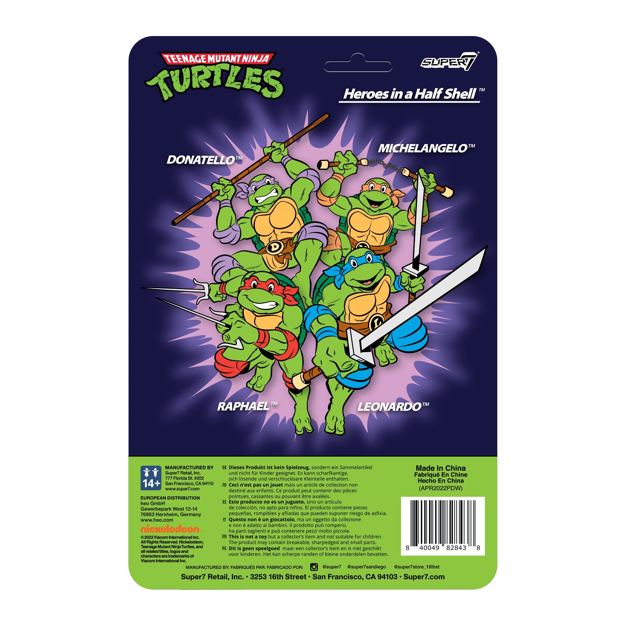 Teenage Mutant Ninja Turtles ReAction Wave 7 - Leonardo Toon