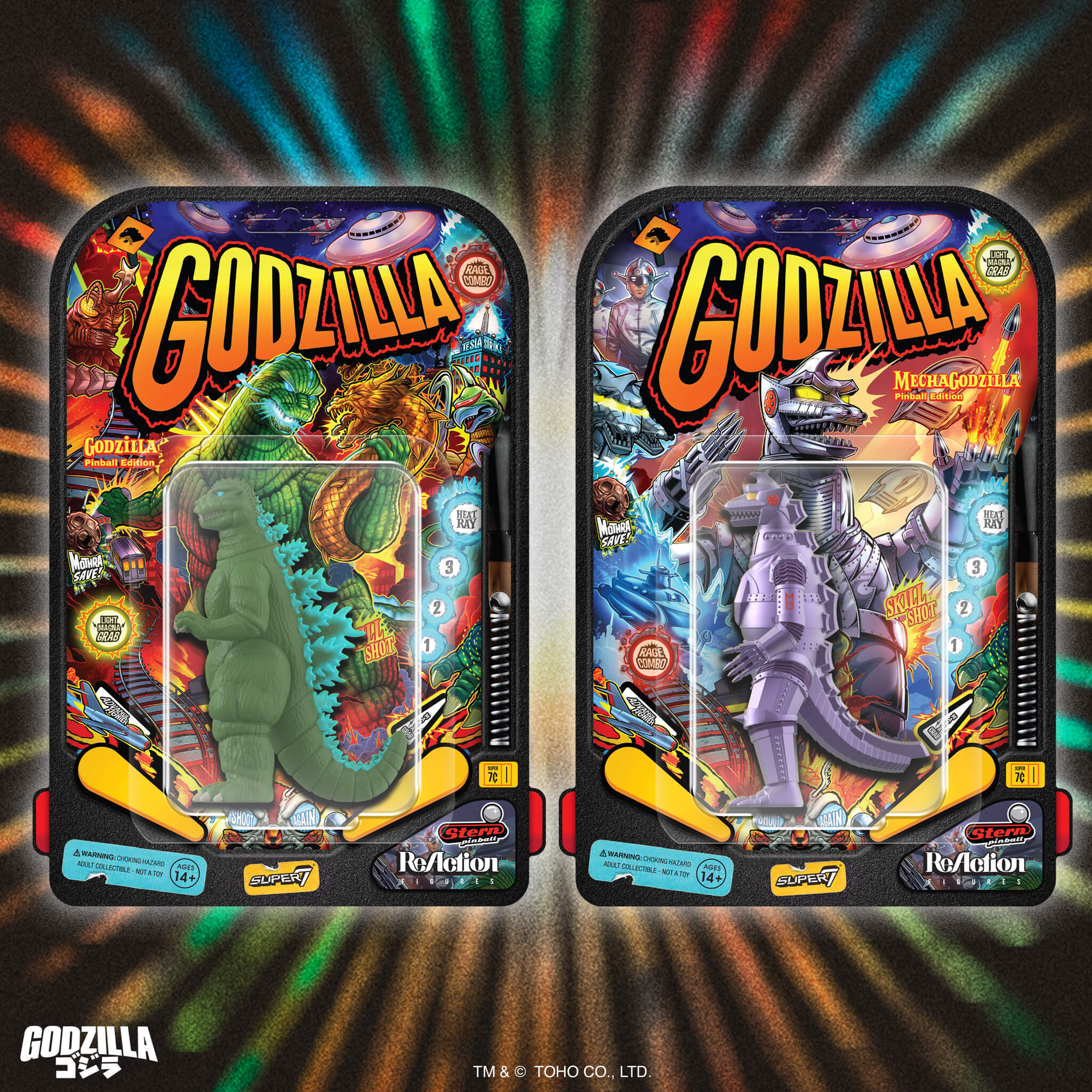 Toho ReAction Figures - Godzilla '84 & Mechagodzilla '74 (Stern Pinball)