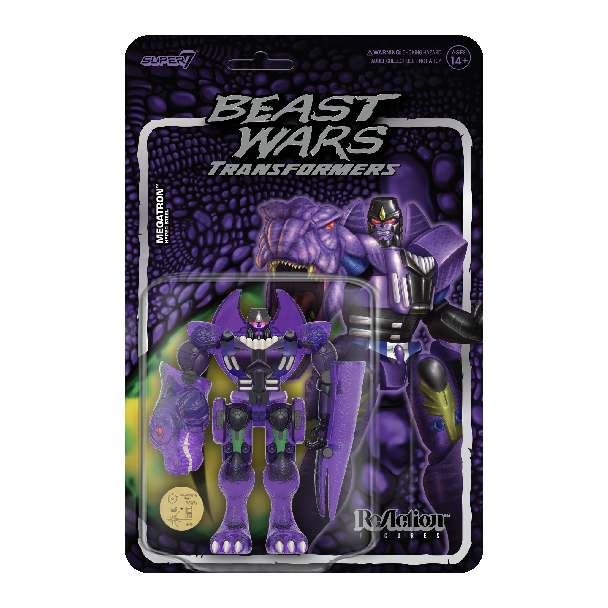 Transformers ReAction Wave 7 Beast Wars - Megatron (Clear)