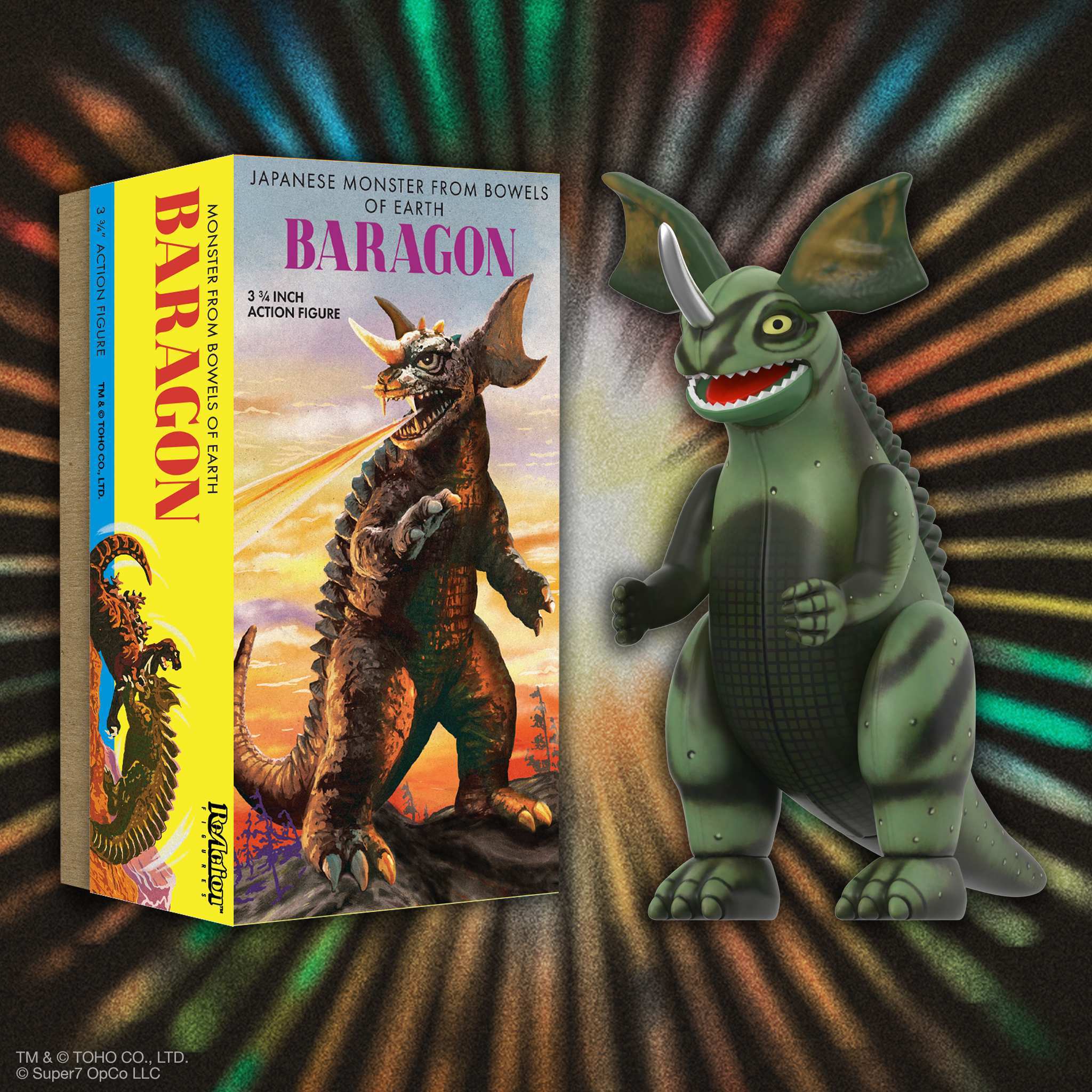 Toho ReAction Figures Wave 01 (Retro Tin) - Baragon (Marusan Tin)
