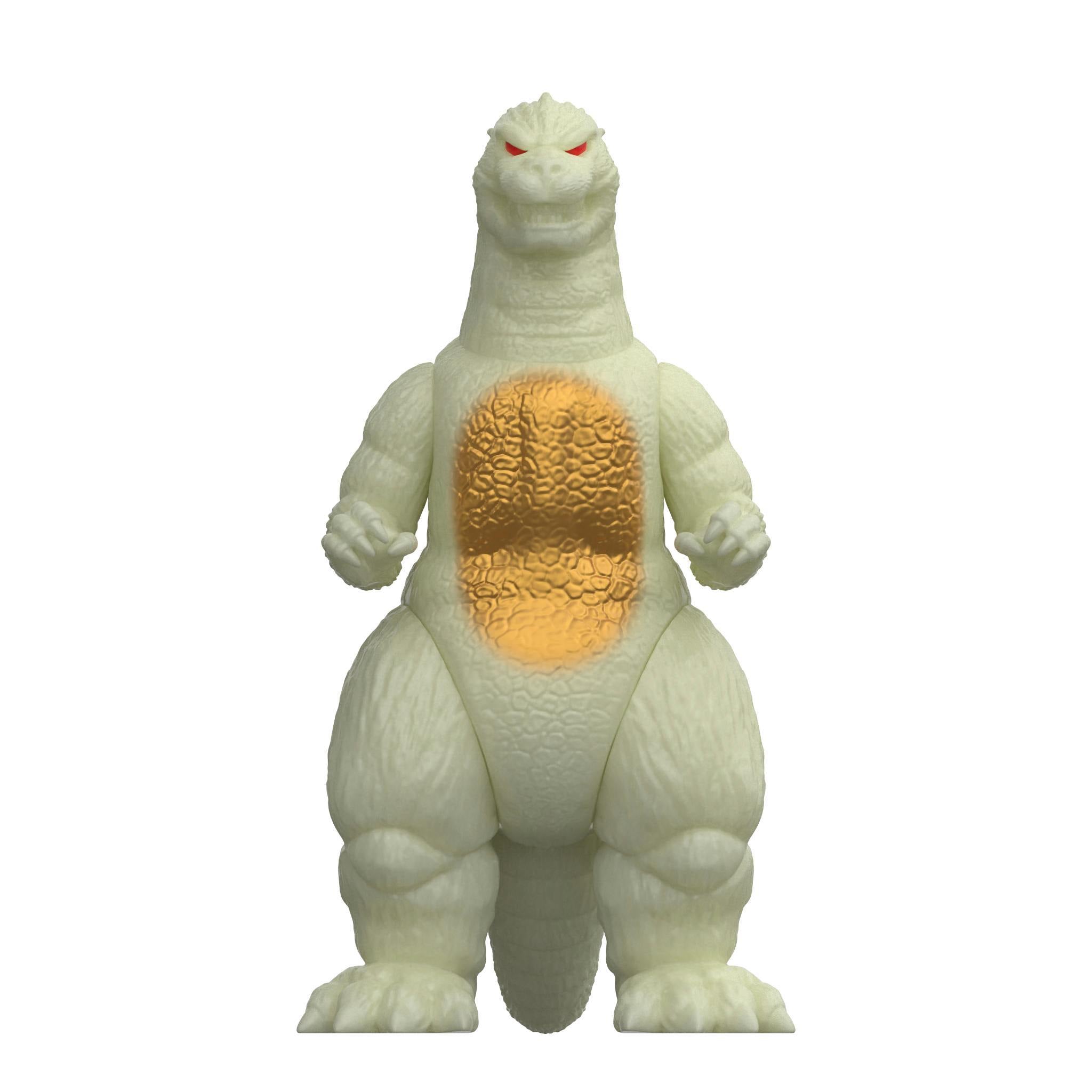Toho ReAction Wave 12 Godzilla 89 figure with pale body and orange chest, shown from the torso up.