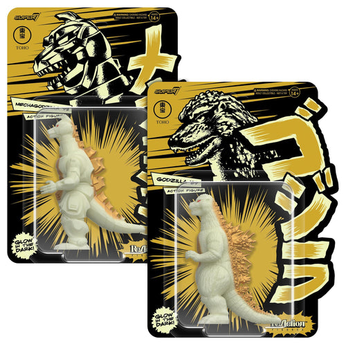 Toho ReAction Figures Wave 12 - Godzilla '89 &  Mechagodzilla '93 (Glow)