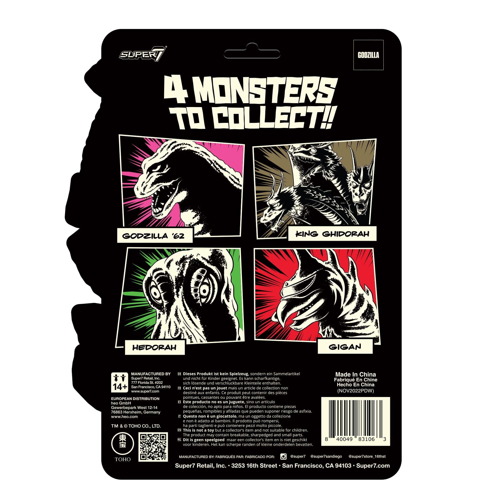 Toho ReAction Figures Wave 4 - Godzilla '62 (Glow)