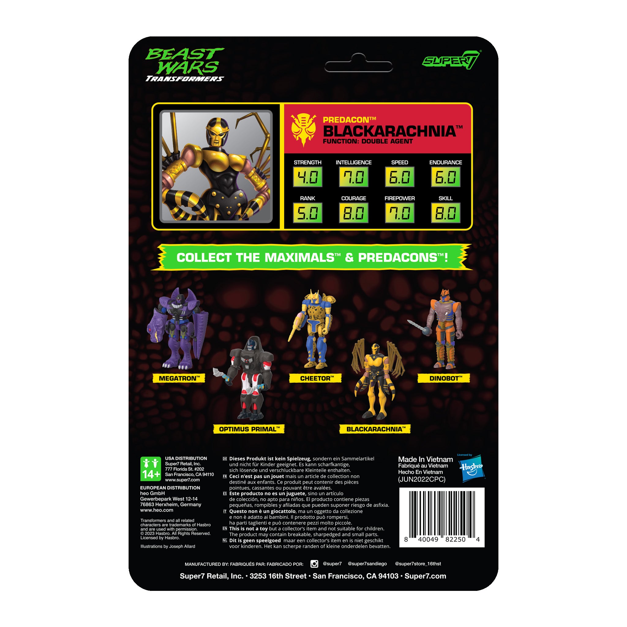 Transformers ReAction Wave 7 Beast Wars - Blackarachnia