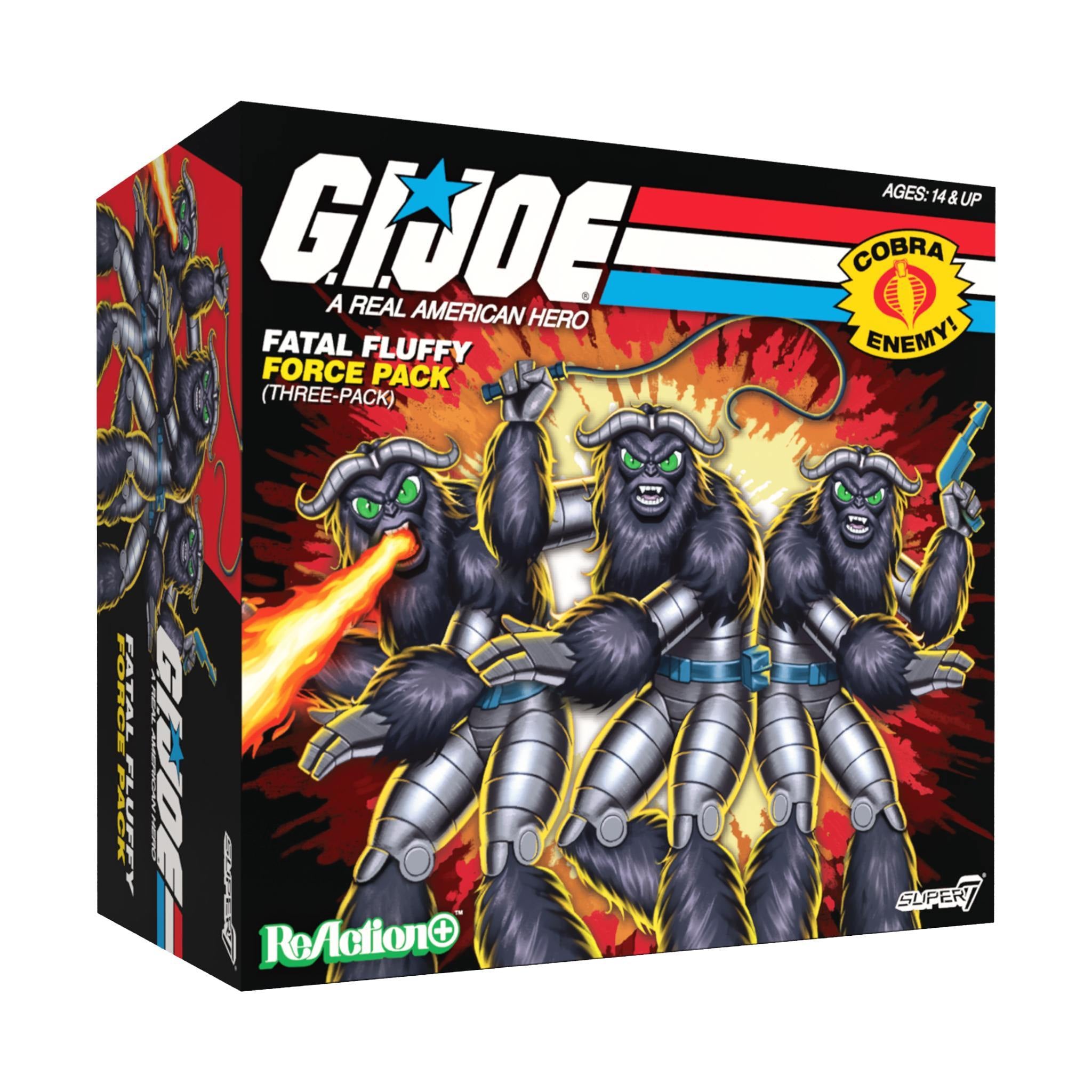 GI Joe ReAction Plus Fatal Fluffy Force Pack three pack action figure box