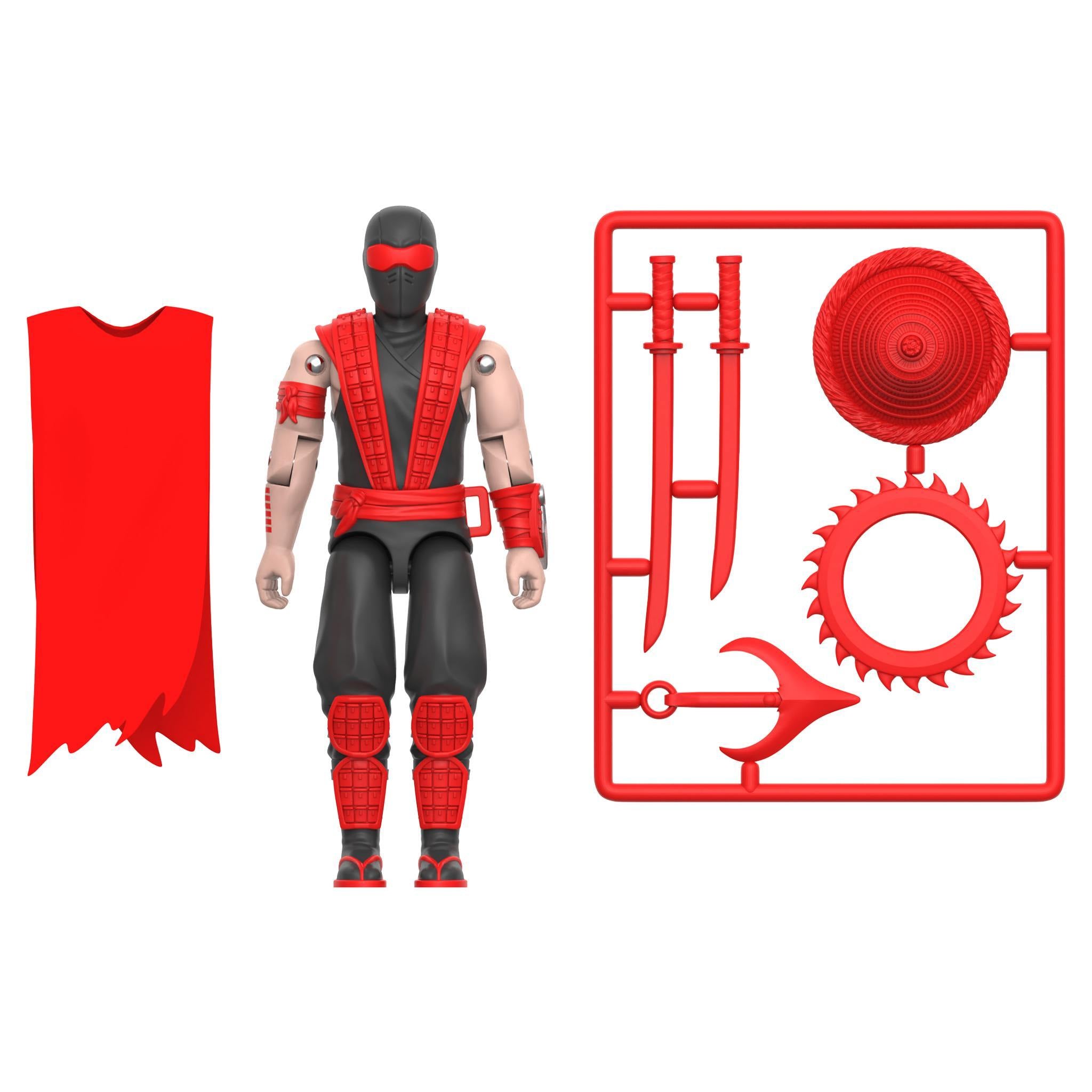 Snake Eyes Ninja Force figure with red gear and weapon accessories in blister pack