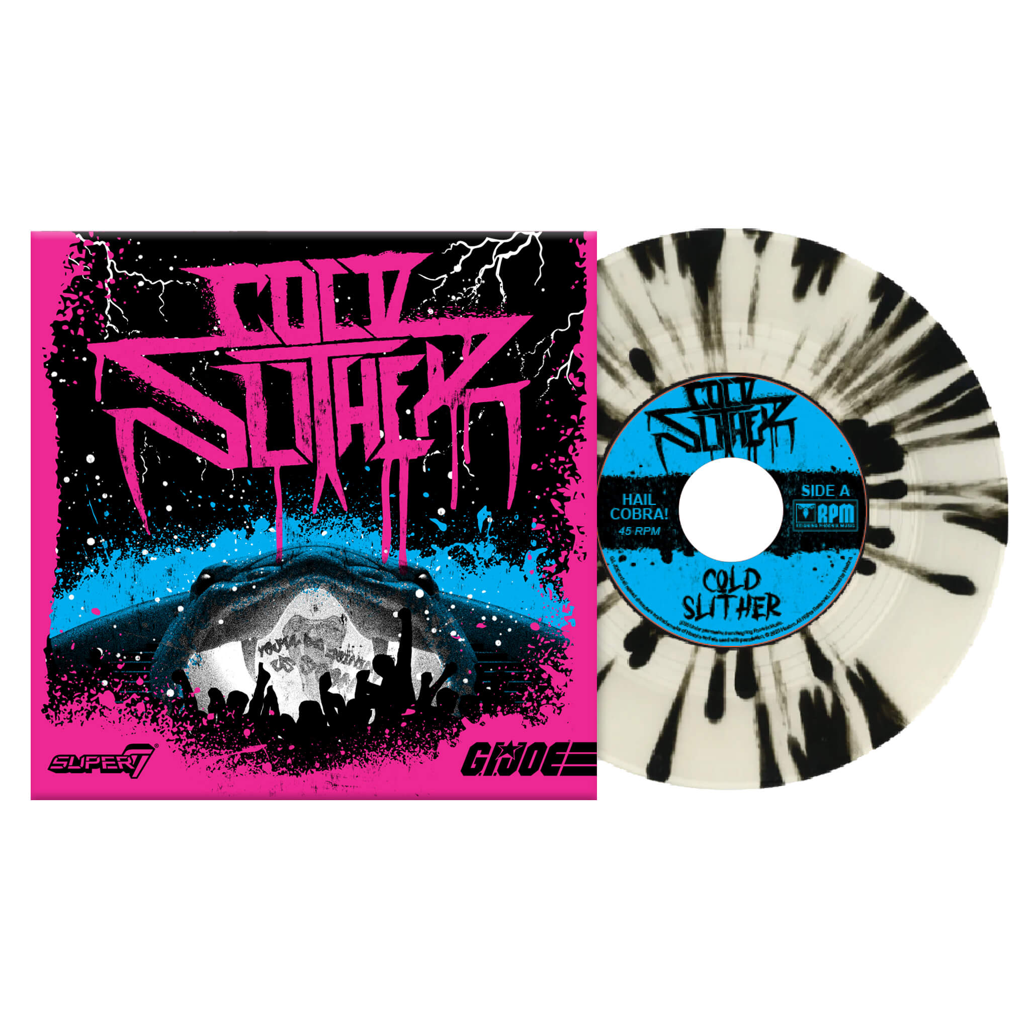 G.I. Joe ReAction Cold Slither - Zebra (45 Adaptor Box Set) vinyl record and album art