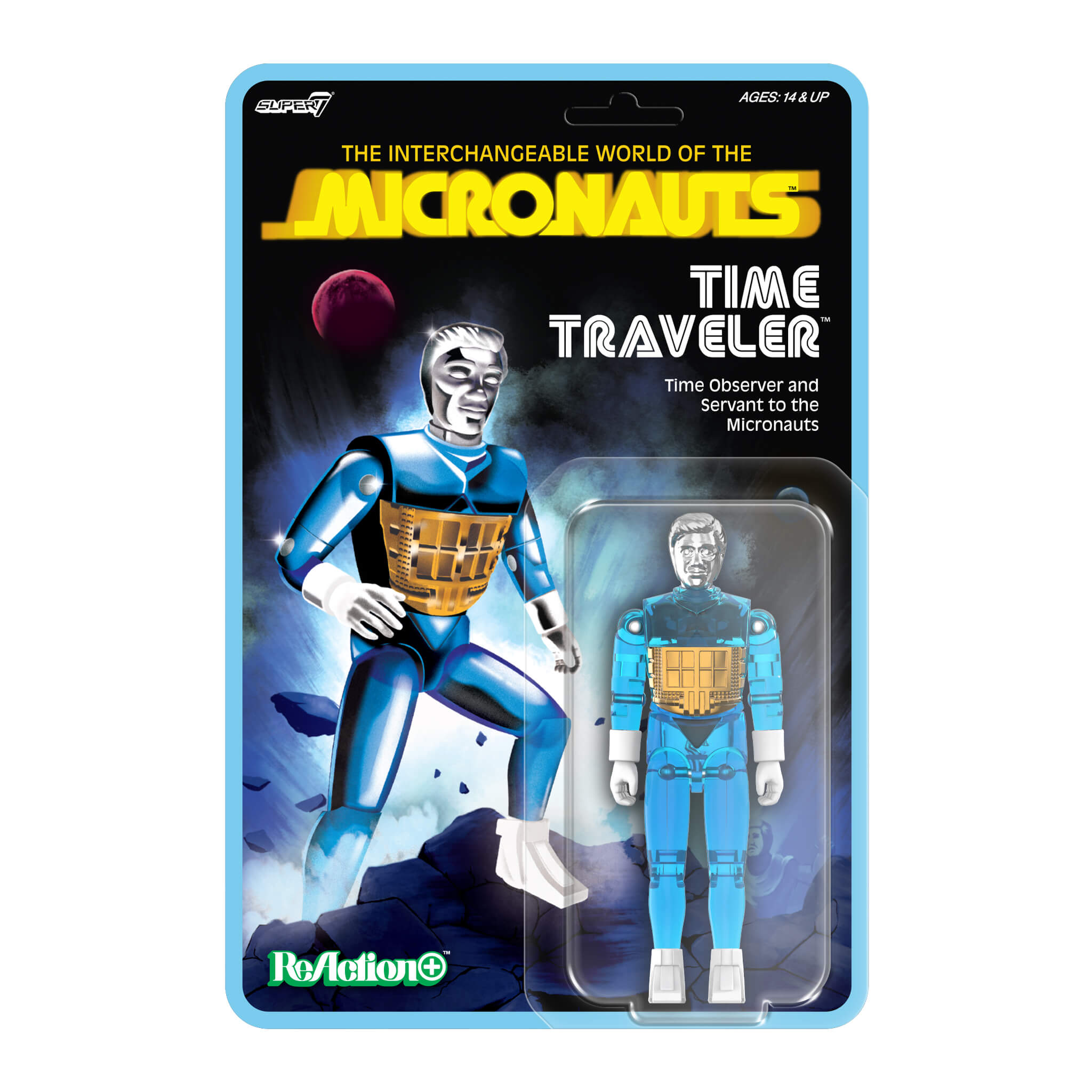 Micronauts ReAction+ Wave 03 - Time Traveler (Translucent Blue)