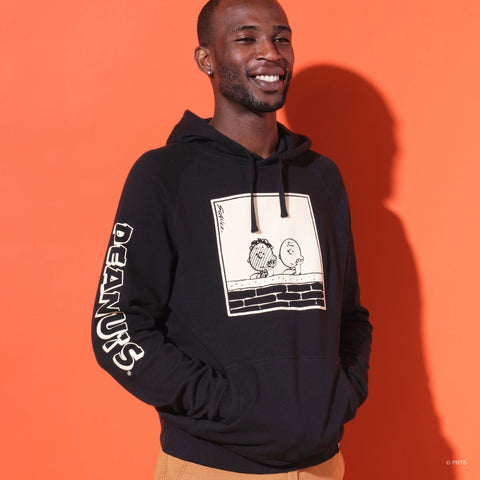 Peanuts Franklin Long Sleeve Black Pullover Hoodie