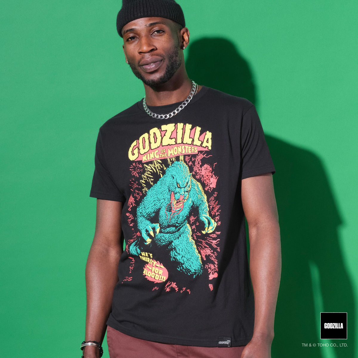 Classic Godzilla Youth Red Graphic Tee Godzlla Tshrt Godzlla