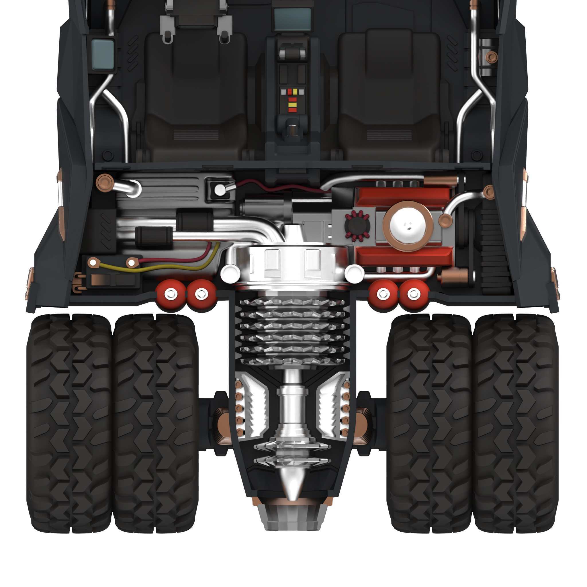 Batman Super Cyborg - Batmobile Tumbler (Full Color)