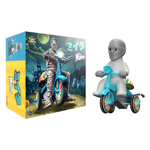 Universal Monsters Super Cycles - The Mummy  (Light Grey w/ Blue Trike)