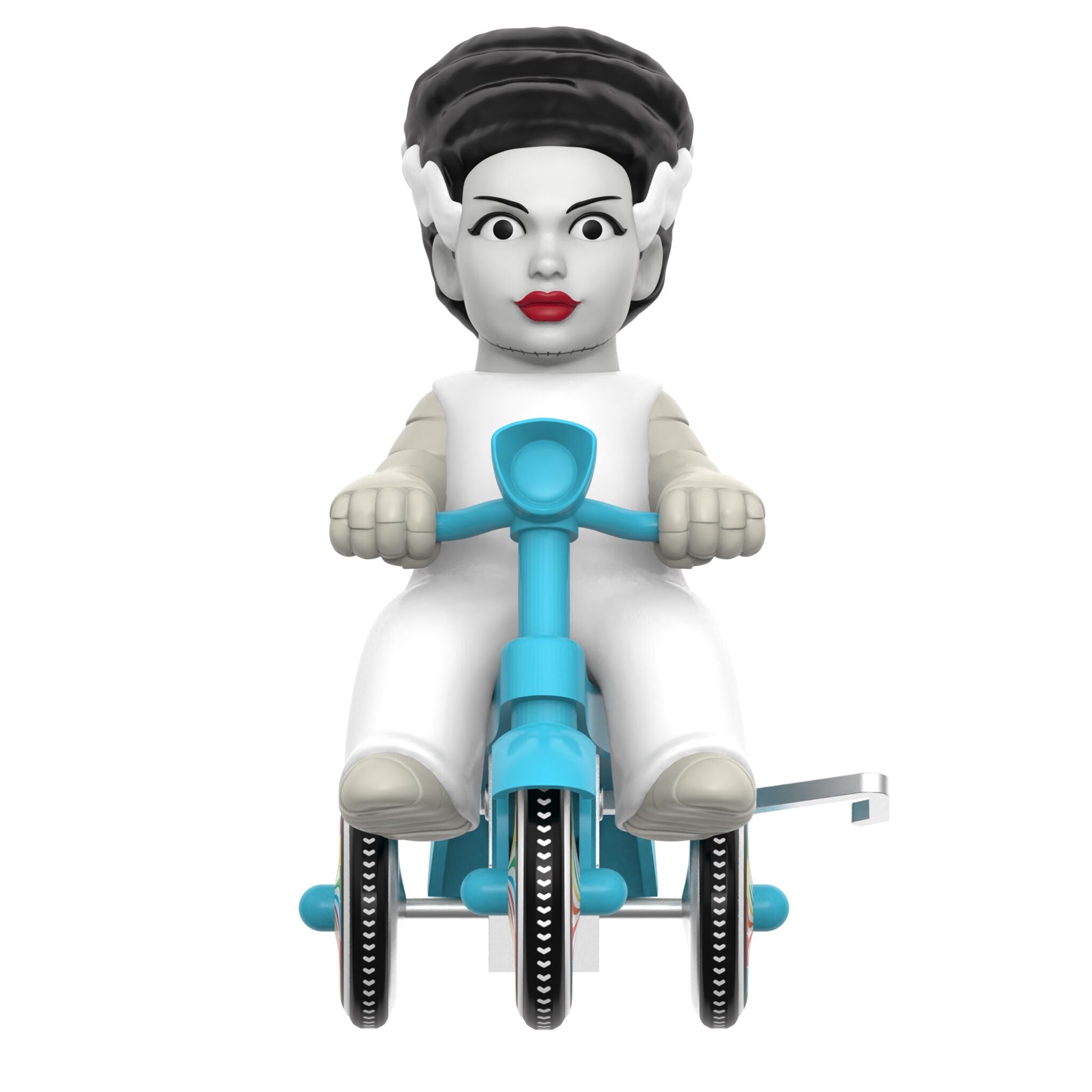 Universal Monsters Super Cycles - Bride of Frankenstein (White w/ Blue Trike)