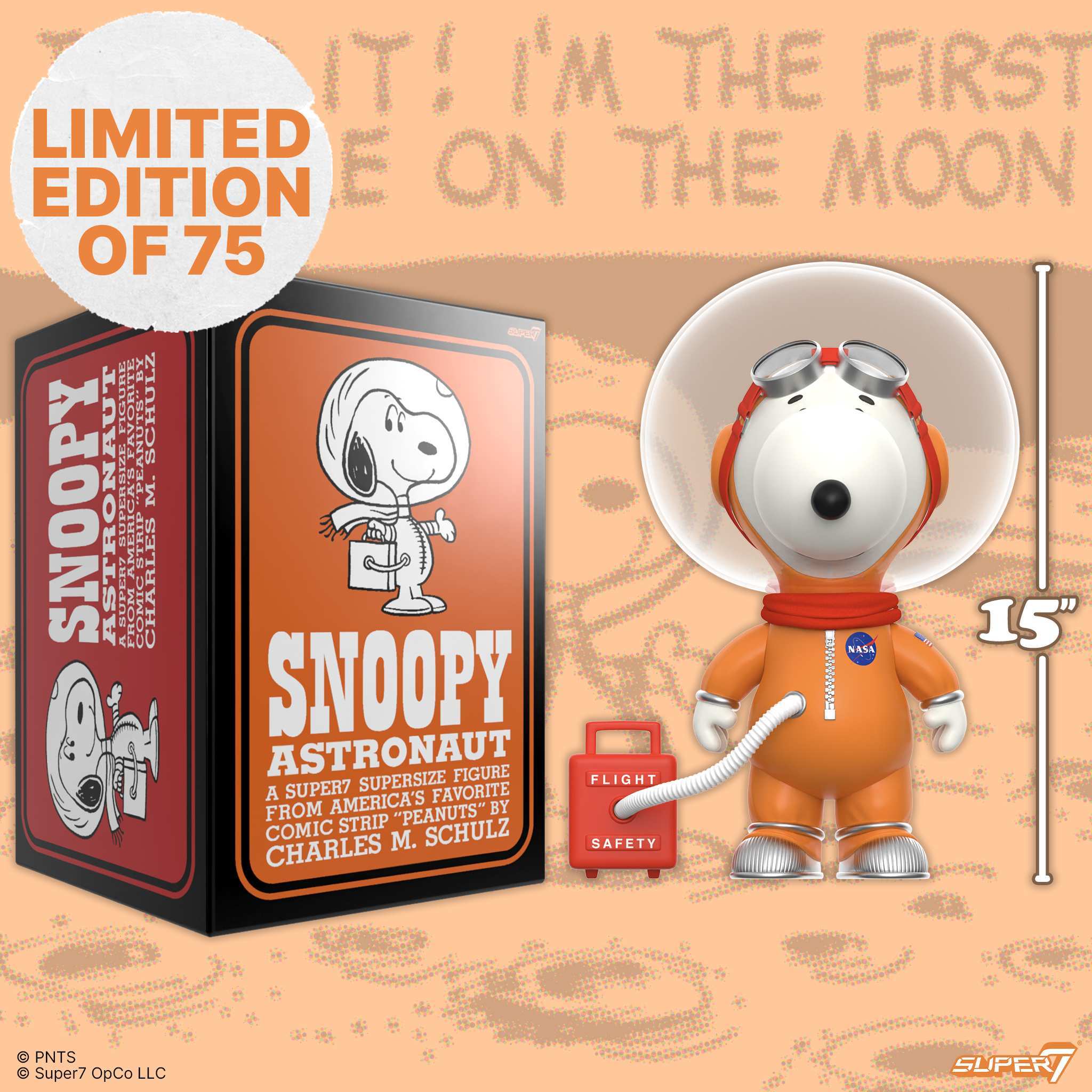 Peanuts SuperSize Vinyl - Snoopy (Orange Spacesuit)