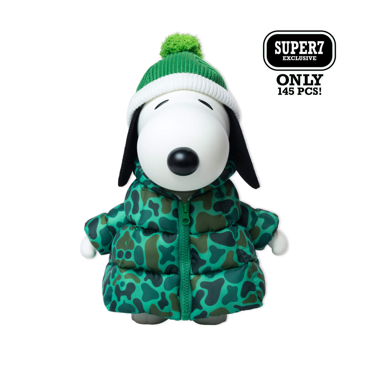 Peanuts SuperSize Vinyl (Snoopy, Puffy Coat) - Snoopy (Puffy Coat, Camo, DTC XCL)