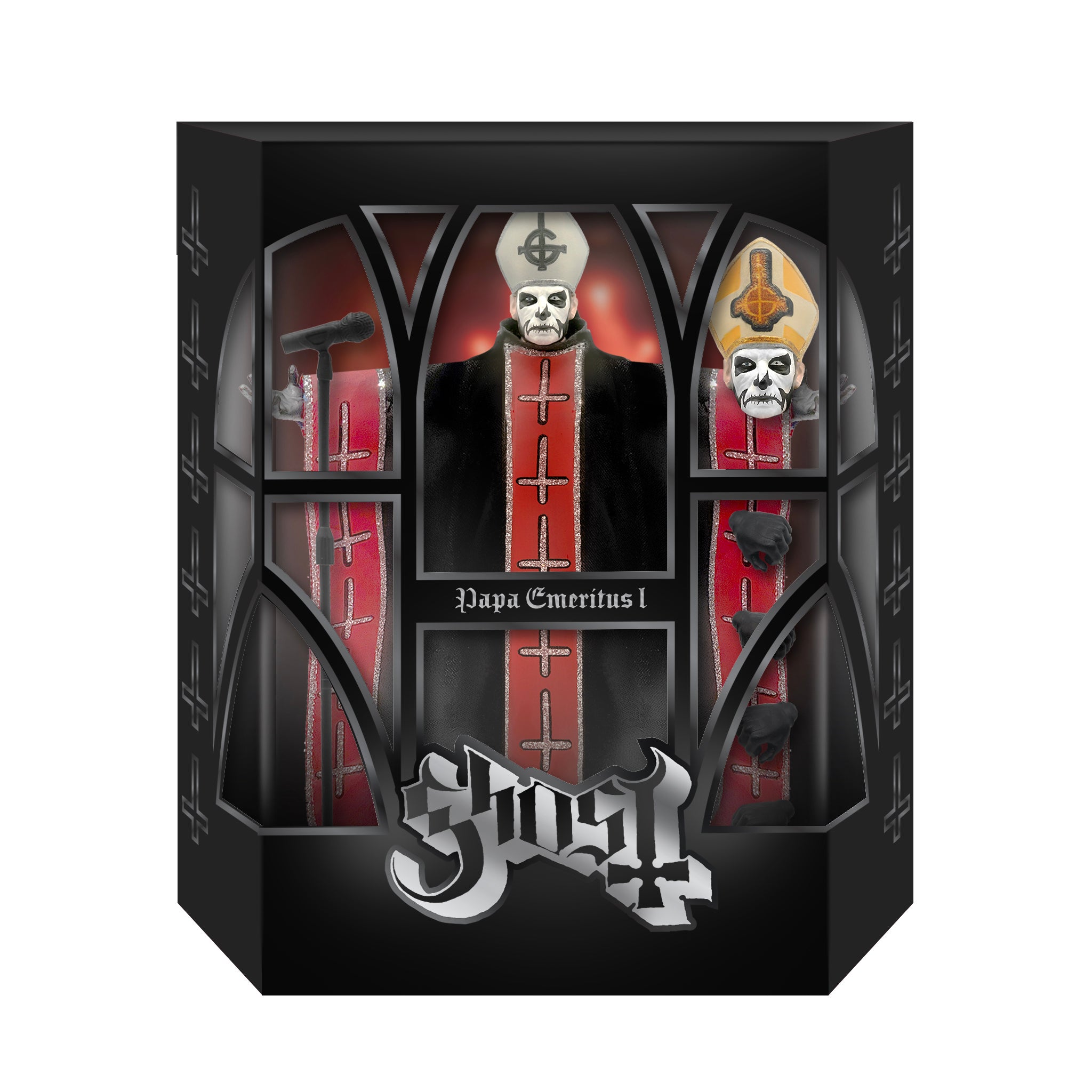 Ghost ULTIMATES! Wave 1 Figure Papa Emeritus I in display box with accessories