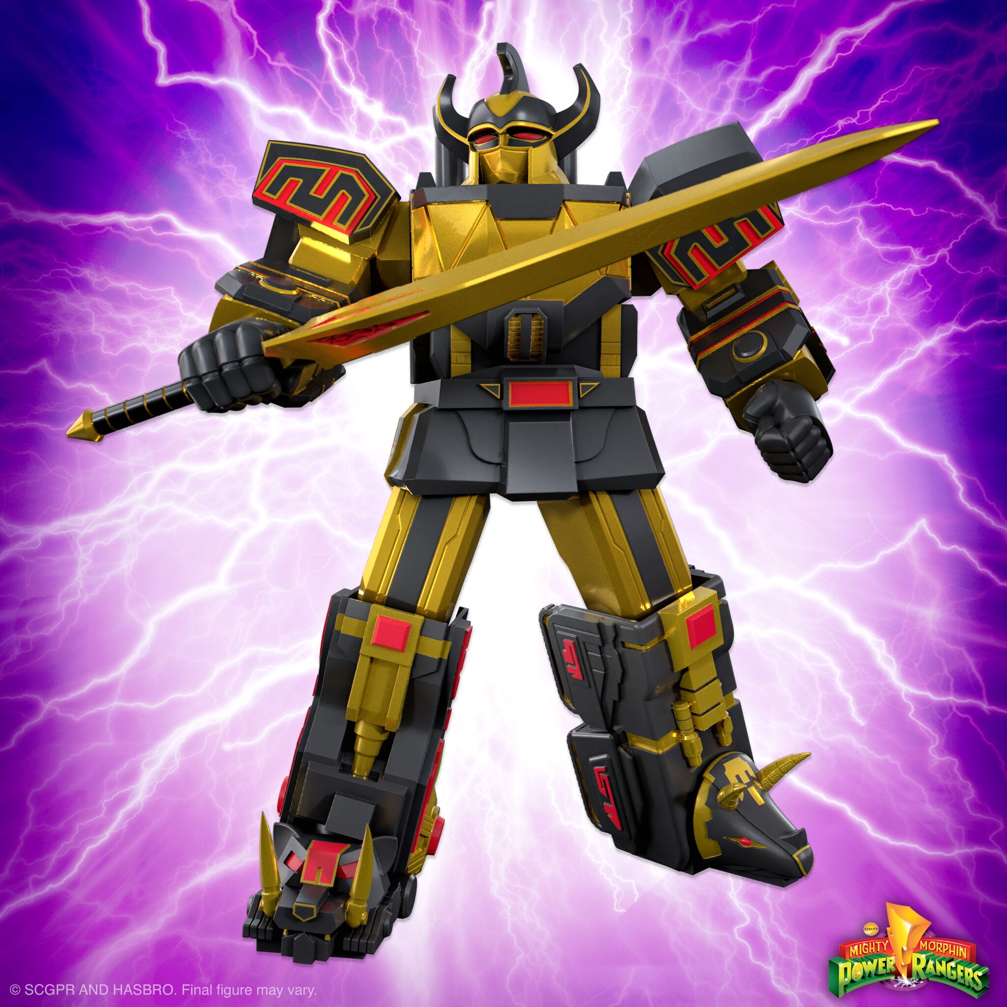 Mighty Morphin Power Rangers ULTIMATES! Wave 5 - Megazord (Black & Gold), Bulk, Skull & Green Ranger (Glow)