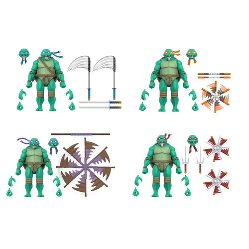 Teenage Mutant Ninja Turtles ULTIMATES! Wave 16 (Nightmare Turtles) - Michelangelo, Leonardo, Donatello & Raphael