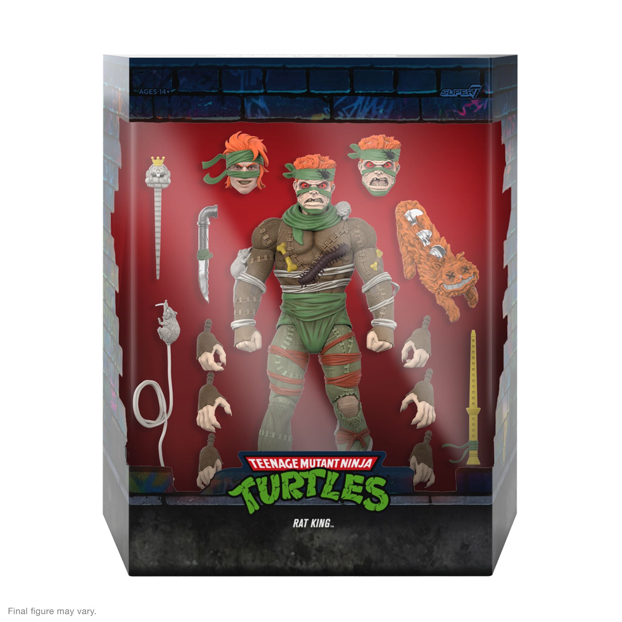 Teenage Mutant Ninja Turtles ULTIMATES! Wave 11 - Rat King, Rapper Mike, Ninja Nomad Leonardo & Foot Soldier (Battle Damaged)