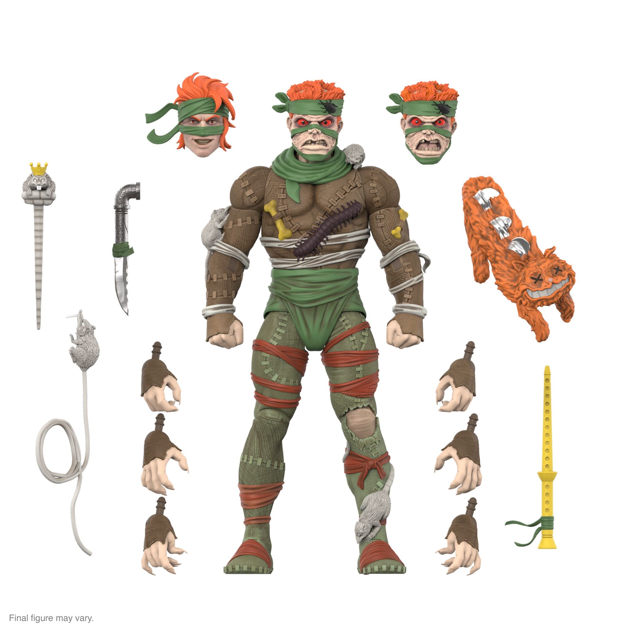 Teenage Mutant Ninja Turtles ULTIMATES! Wave 11 - Rat King, Rapper Mike, Ninja Nomad Leonardo & Foot Soldier (Battle Damaged)
