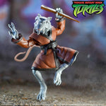 Splinter figure in brown robe with staff from Teenage Mutant Ninja Turtles Ultimates Wave 13 packaging.