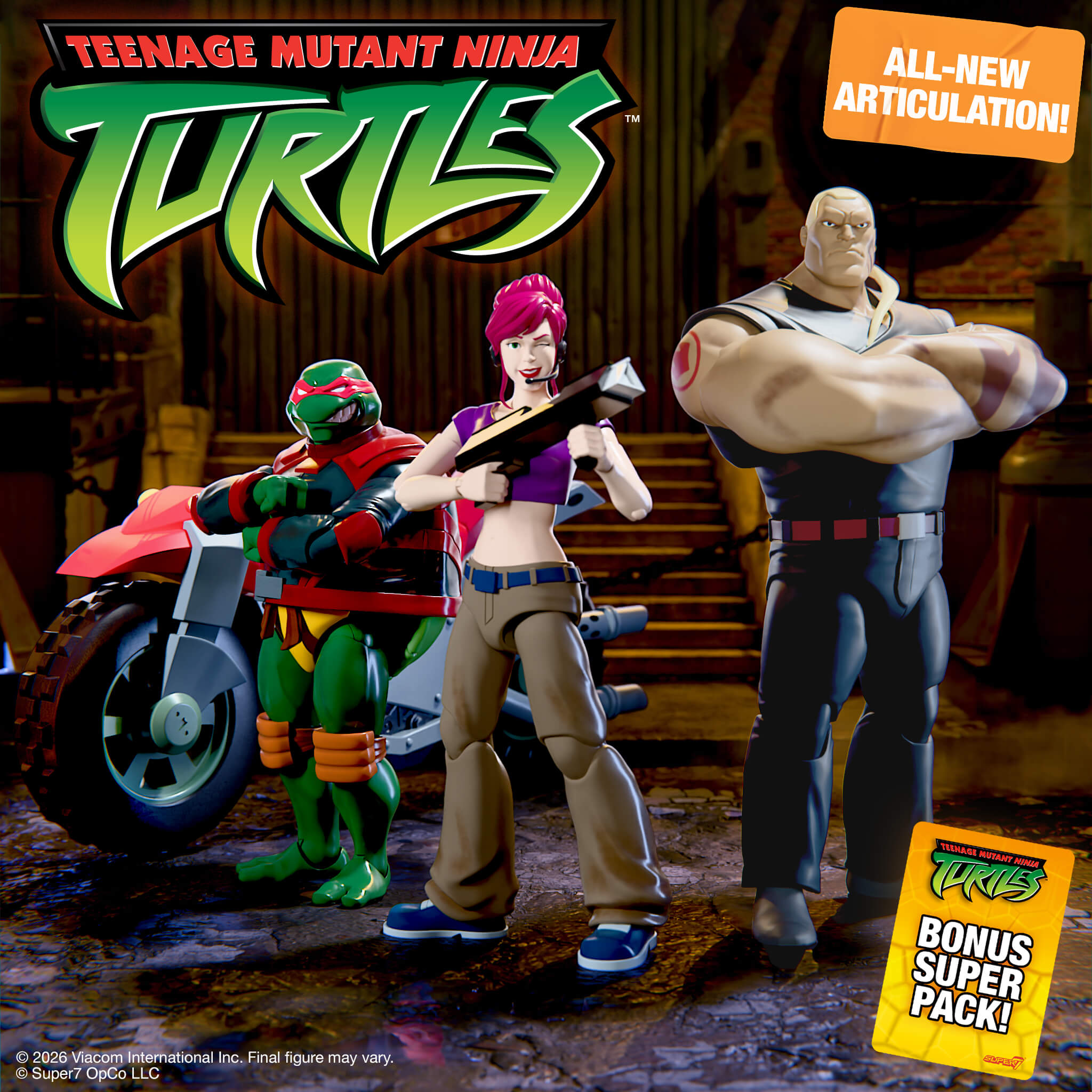 Teenage Mutant Ninja Turtles ULTIMATES! Wave 14 - April O'Neil, Hun, Raphael, Shell Cycle & Super Pack
