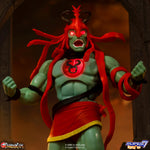 ThunderCats ULTIMATES Toy Color Mumm-Ra action figure with glowing red LED eyes and chest emblem
