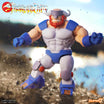 Back view of Safari Joe from ThunderCats Ultimates Wave 12 wearing a white and blue armored suit.